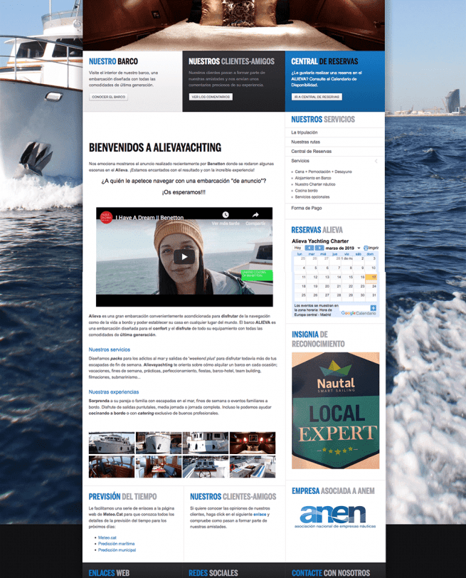 Alieva Yachting Charter Web