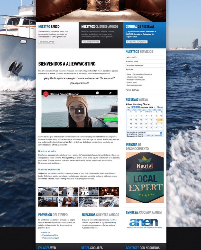 Alieva Yachting Charter Web