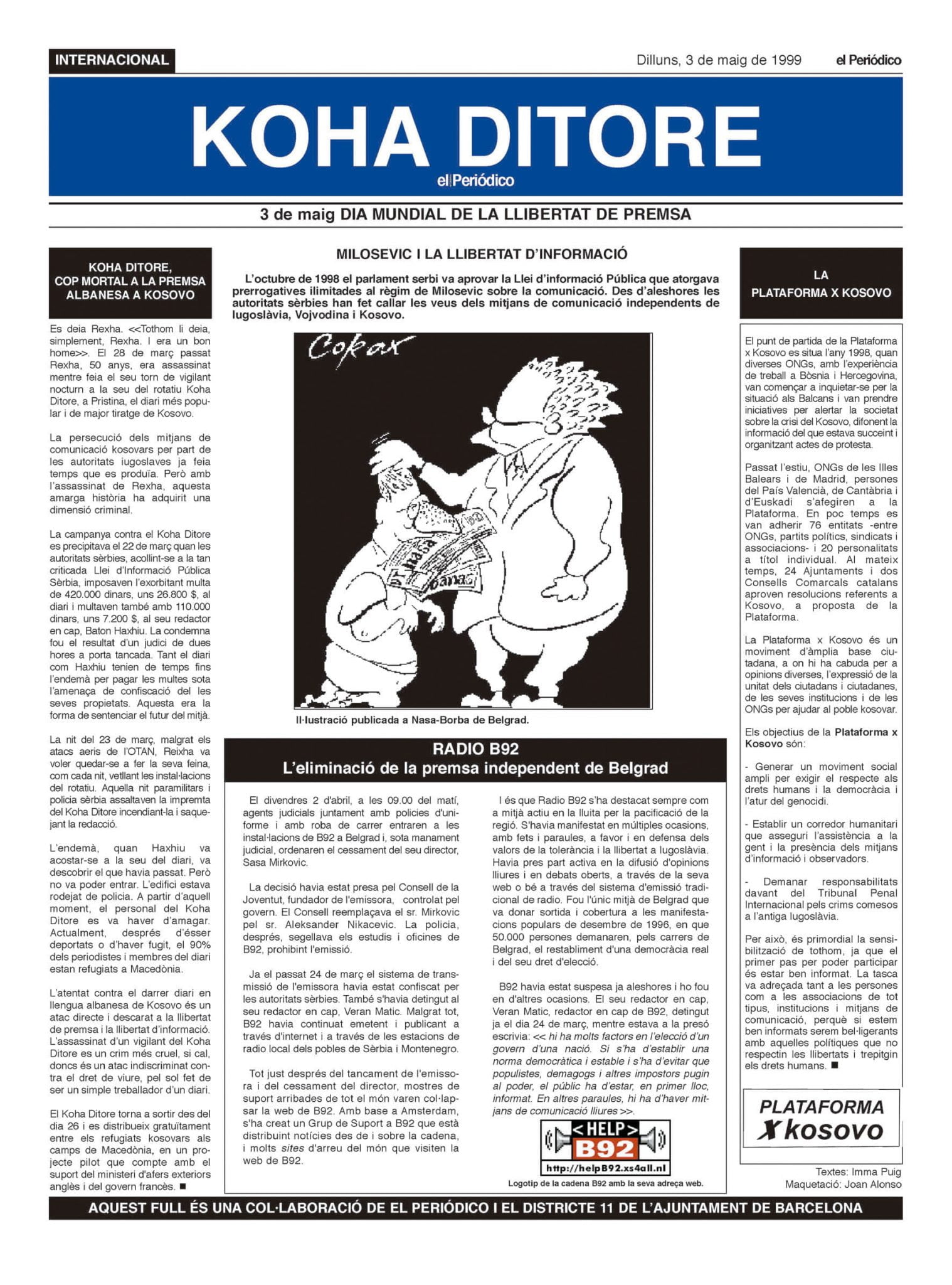 [Joan Alonso Design] KOHA DITORE. El Periódico de Catalunya