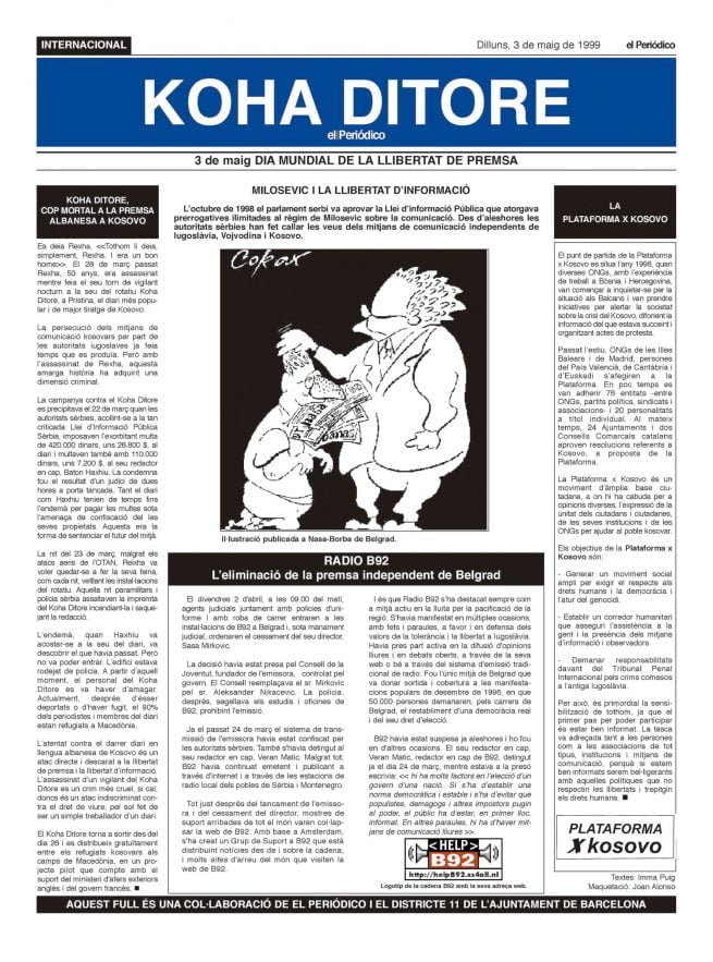 [Joan Alonso Design] KOHA DITORE. El Periódico de Catalunya